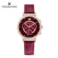 Swarovski Era Journey Red Dial Red Leather Strap Watch for Women - 5416701