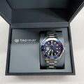 Tag Heuer Aquaracer Henrik Lundqvist Special Edition Blue Dial Silver Steel Strap Watch for Men - WAY101J.BA0746