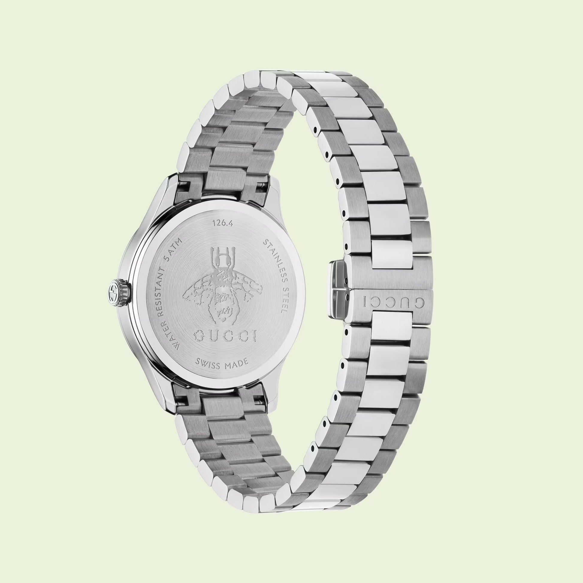 Gucci G Timeless Quartz Pink Dial Silver Steel Strap Watch for Women - YA1265033