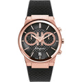 Salvatore Ferragamo Sapphire Chrono Black Dial Black Rubber Strap Watch for Men - SFME00721