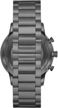 Emporio Armani Giovanni Chronograph Blue Dial Grey Steel Strap Watch For Men - AR11348