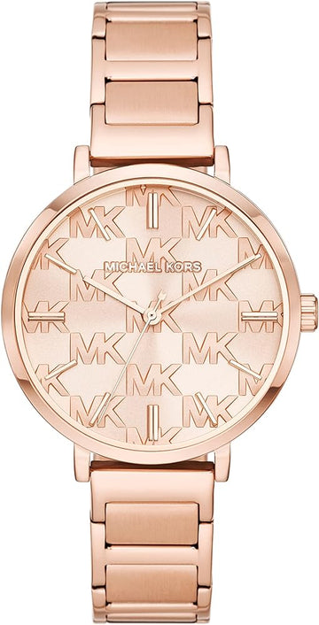 Michael Kors Addyson Quartz Rose Gold Dial Rose Gold Steel Strap Watch for Women - MK4713