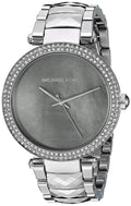 Michael Kors Parker Mother of Pearl Silver Steel Strap Watch for Women - MK6424