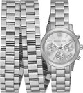 Michael Kors Runway 18K Rhodium Plated Triple Wrap Silver Dial Silver Steel Strap Watch for Women - MK7451