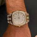 Bulova Phantom Crystal Silver Dial Two Tone Steel Strap Watch for Men - 98B323