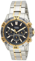 Fossil Garrett Chronograph Green Dial Two Tone Steel Strap Watch for Men - FS5622