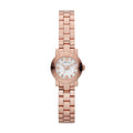 Marc Jacobs Amy White Dial Rose Gold Steel Strap Watch for Women - MBM3227