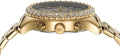 Michael Kors Berkley Chronograph Black Dial Gold Steel Strap Watch For Women - MK7414