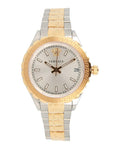 Versace Hellenyium Silver Dial Two Tone Steel Strap Watch for Women - V12030015