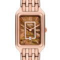 Fossil Raquel Three Hand Date Brown Dial Rose Gold Steel Strap Watch For Women - ES5323