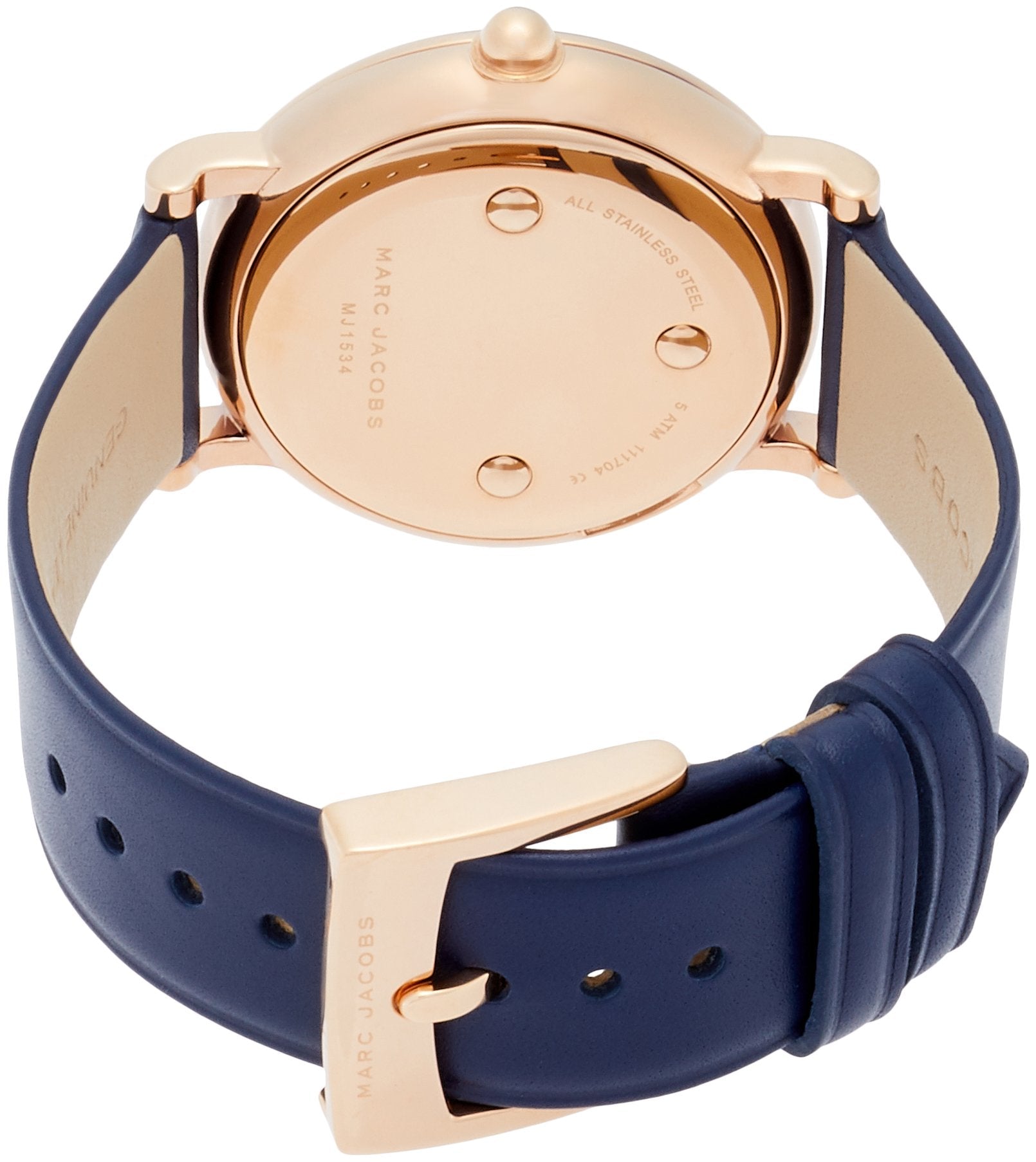 Marc Jacobs Roxy Navy Blue Dial Blue Leather Strap Watch for Women - MJ1534