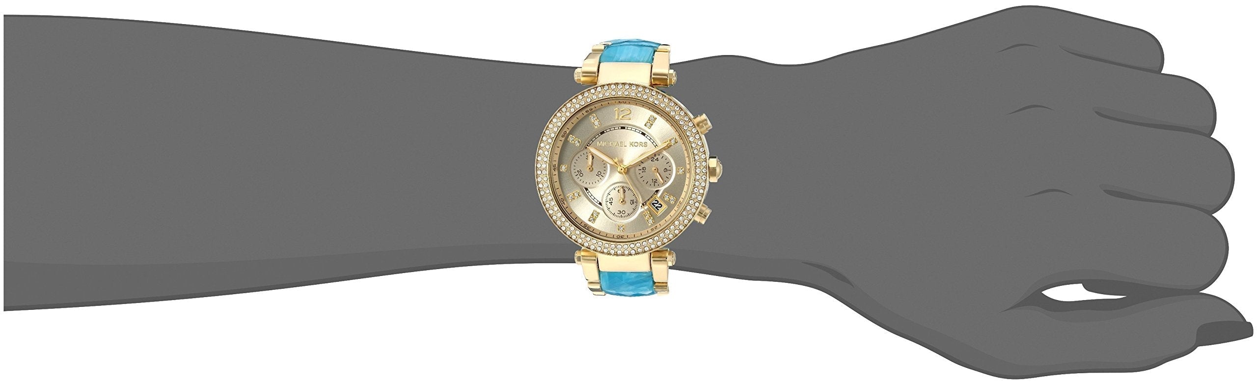 Michael Kors Parker Gold Dial Two Tone Steel Strap Watch for Women - MK6364