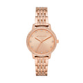 Michael Kors Melissa Three Hand Rose Gold Dial Rose Gold Steel Strap Watch For Women - MK4369