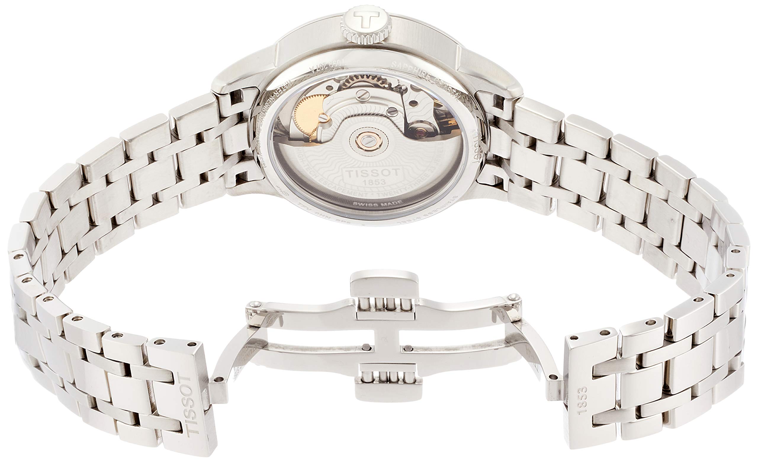 Tissot Chemin Des Tourelles Powermatic 80 Lady Blue Dial Silver Steel Strap Watch For Women - T099.207.11.048.00