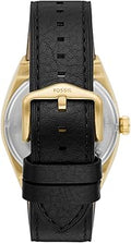 Fossil Everett Automatic Skeleton Black Dial Black Leather Strap Watch for Men - ME3208