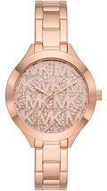 Michael Kors Slim Runway Rose Gold Dial Rose Gold Steel Strap Watch for Women - MK4658