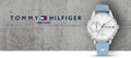 Tommy Hilfiger Brooke Silver Dial Light Blue Leather Strap Watch for Women - 1782023