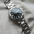 Tag Heuer Aquaracer Black Dial Silver Steel Strap Watch for Men - WBD1110.BA0928