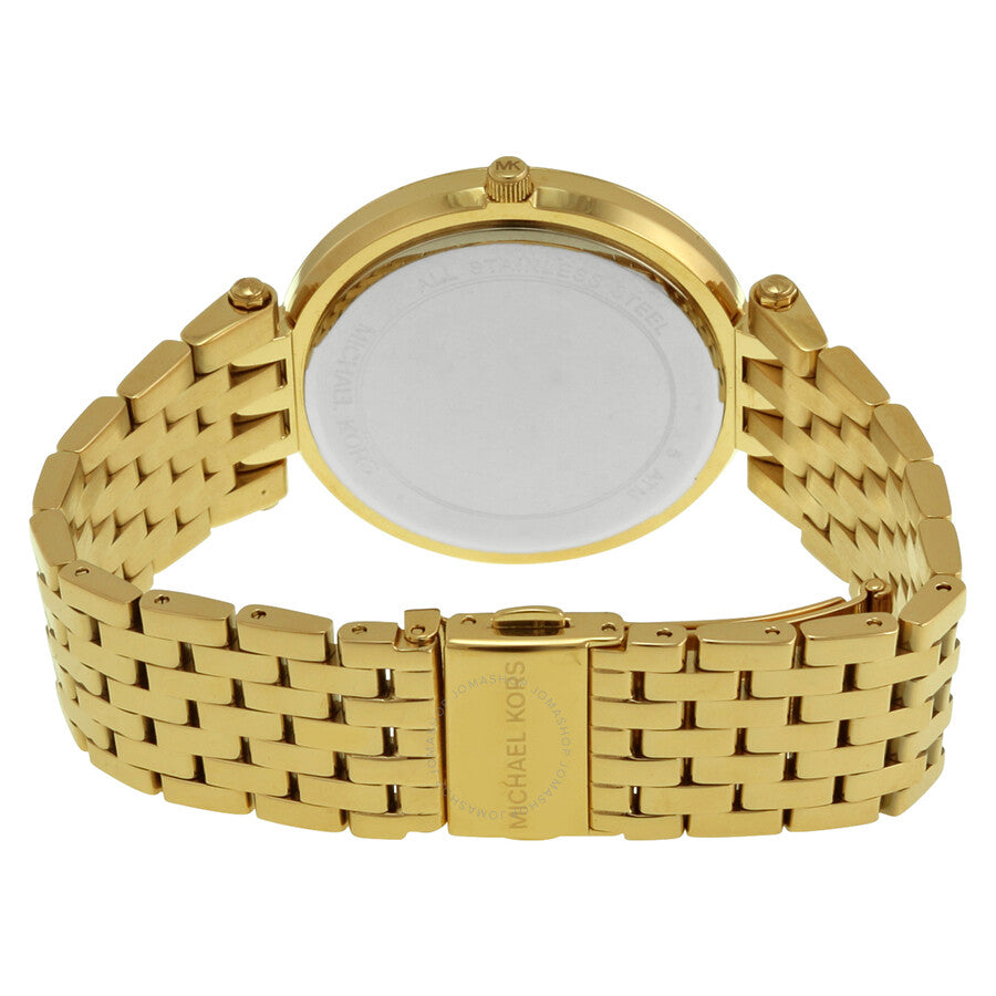 Michael Kors Darci Blue Dial Gold Steel Strap Watch for Women - MK3406