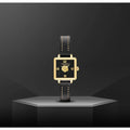 Coach Black Square Dial Black Leather Strap Watch for Women - 14503695