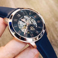 Fossil Grant Mechanical Blue Dial Blue Leather Strap Watch for Men - ME3054