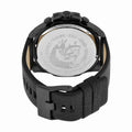 Diesel Mega Chief Chronograph Black Dial Black Leather Strap Watch For Men - DZ4323