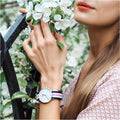 Daniel Wellington Classic Southampton White Dial Three Tone Nylon Strap Watch For Women - DW00100050