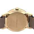 Burberry The City Gold Dial Black Leather Strap Watch for Men - BU9032