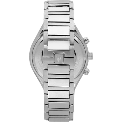 Maserati Stile Chronograph Black Dial Silver Steel Strap Watch For Men - R8873642010