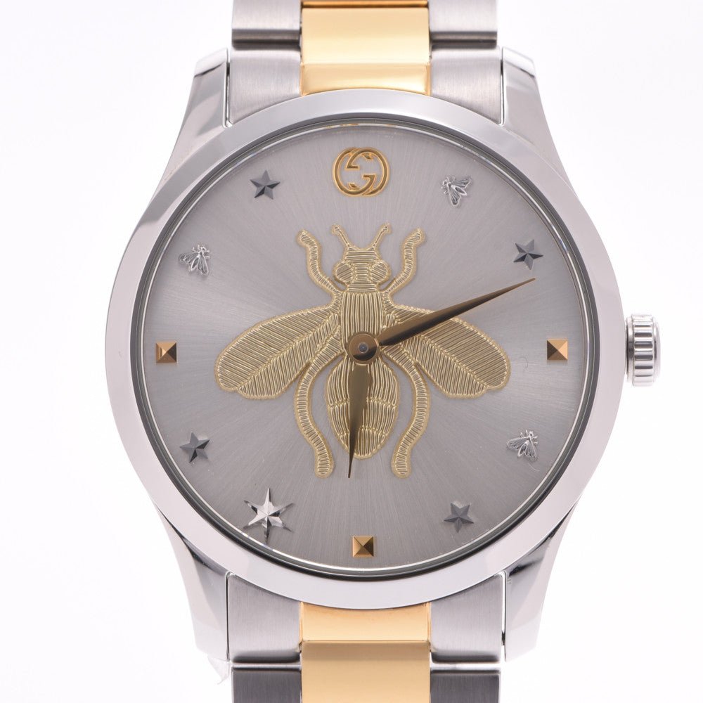 Gucci G Timeless Silver Dial Two Tone Steel Strap Watch For Women - YA126599