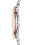 Fossil Jacqueline White Dial Two Tone Steel Strap Watch for Women - ES3844