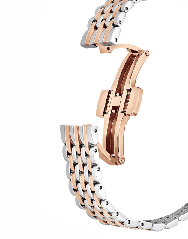Swarovski Crystalline Aura White Dial Two Tone Mesh Strap Watch for Women - 5644075