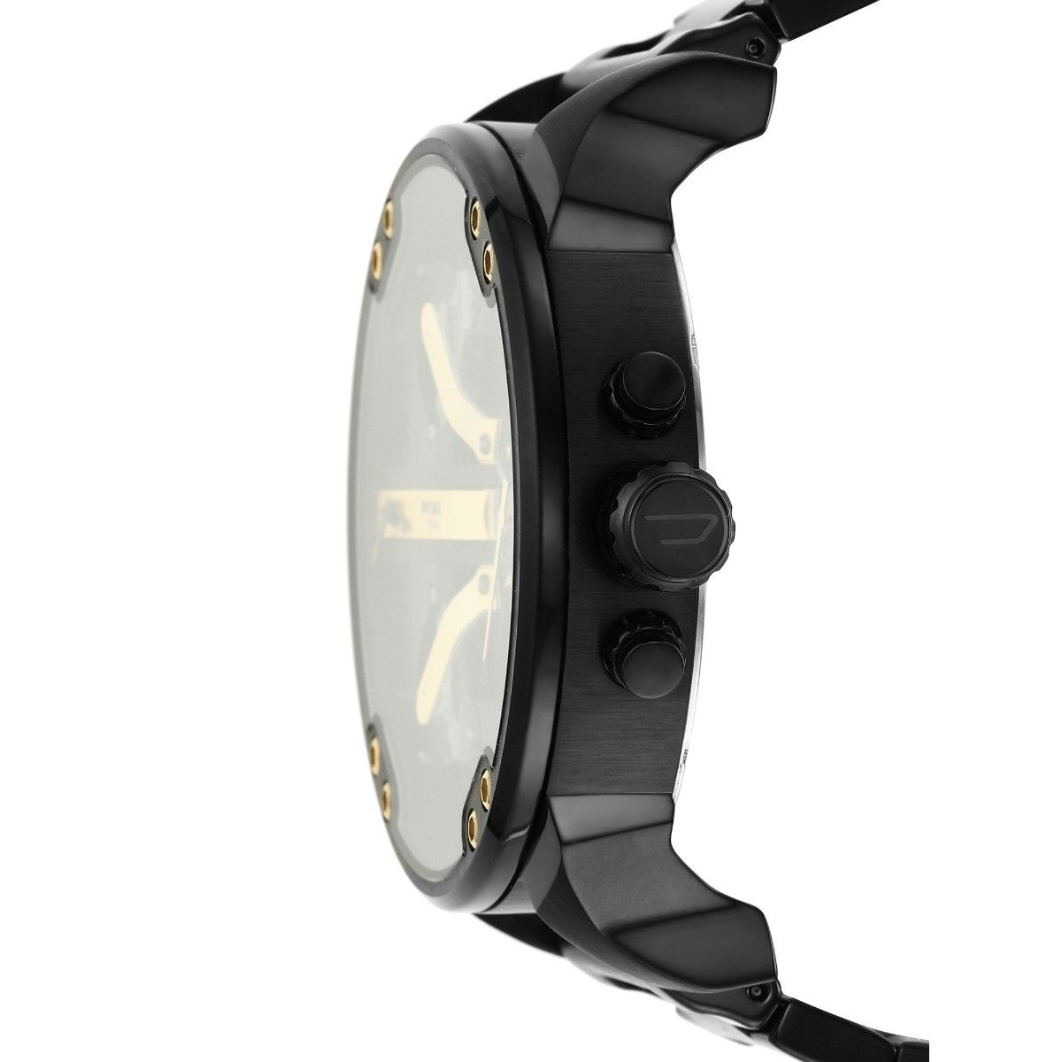 Diesel Mr. Daddy 2.0 Chronograph Black Dial Black Steel Strap Watch For Men - DZ7435