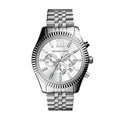 Michael Kors Lexington Silver Dial Silver Steel Strap Watch for Men - MK8405