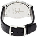 Calvin Klein Minimal Grey Dial Black Leather Strap Watch for Men - K3M221C4