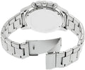 Fossil Dean Chronograph Black Dial Silver Steel Strap Watch for Men - FS4542