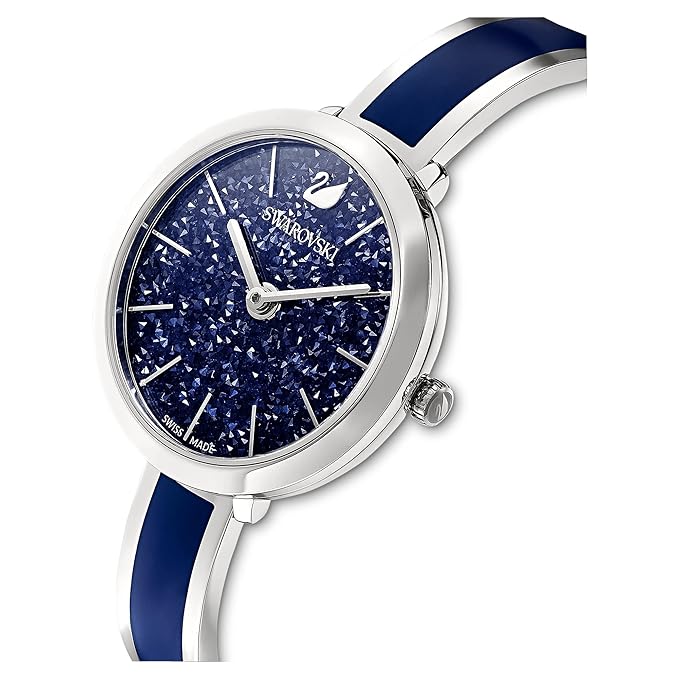 Swarovski Crystalline Delight Analog Blue Dial Two Tone Steel Strap Watch for Women - 5580533