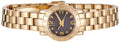 Marc Jacobs Amy Mother of Pearl Black Dial Gold Steel Strap Watch for Women - MBM3275