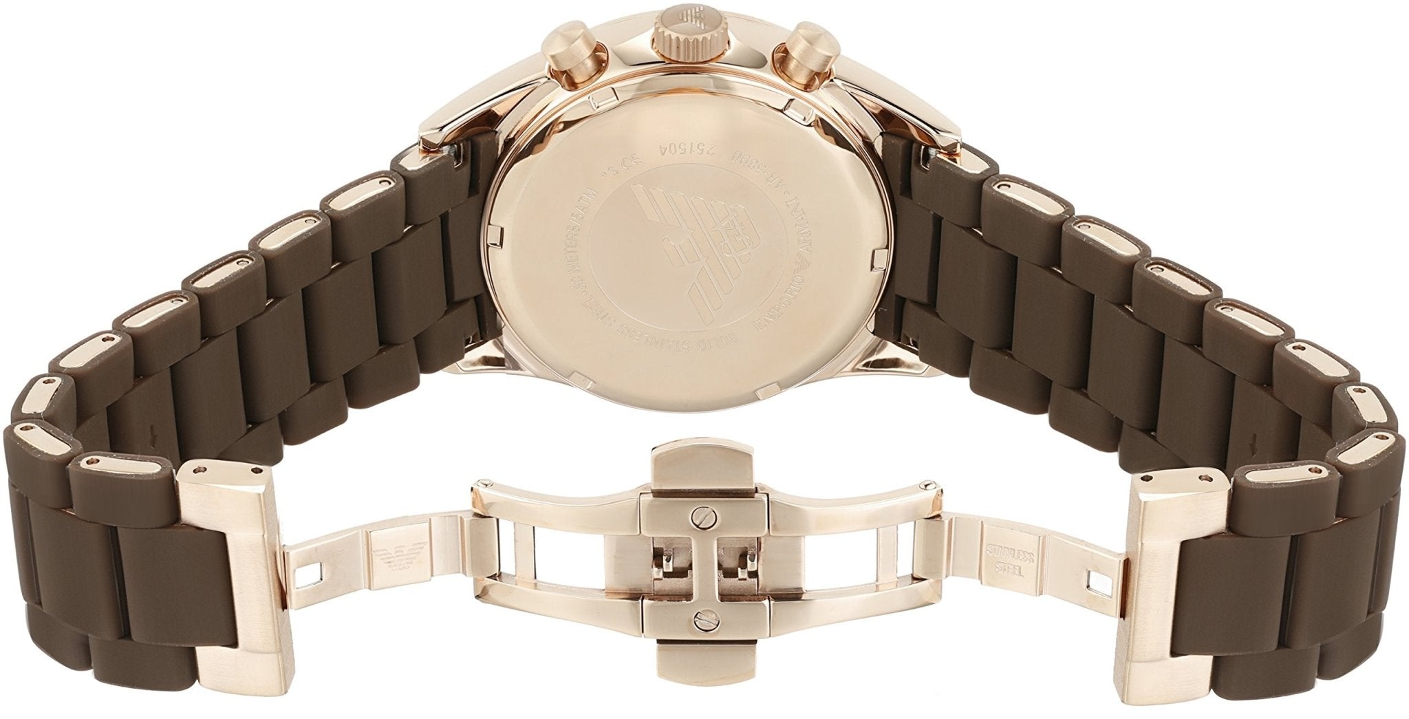 Emporio Armani Sport Chronograph Brown Dial Brown Stainless Steel Watch For Men - AR5890