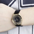 Marc Jacobs Henry Skeleton Black Dial Black Leather Strap Watch for Women - MBM1340