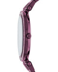 Michael Kors Darci Black Dial Purple Steel Strap Watch for Women - MK3554