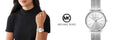 Michael Kors Pyper Quartz White Dial Silver Mesh Strap Watch for Women - MK4338