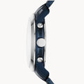Fossil Grant Chronograph Blue Dial Blue Steel Strap Watch for Men - FS5230