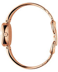 Gucci Guccissima Collection Quartz Black Dial Rose Gold Steel Strap Watch For Women - YA134509