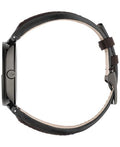 Gucci Interlocking G XL Black Dial Red & Green Leather Strap Watch For Men - YA133206