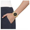 Michael Kors Bradshaw Black Dial Gold Steel Strap Watch for Women - MK5739