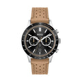 Hugo Boss Allure Black Dial Brown Leather Strap Watch for Men - 1513964