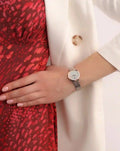 Emporio Armani Modern Slim Analog Mother of Pearl Dial Two Tone Steel Strap Watch For Women - AR11157