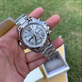 Michael Kors Bradshaw  Chronograph Silver Dial Silver Steel Strap Watch for Women - MK6174
