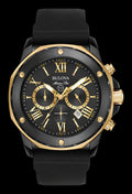 Bulova Marine Star Chronograph Black Dial Black Rubber Strap Watch for Men - 98B278